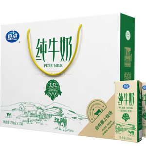 同心县 夏进纯牛奶大礼盒250ml*12盒